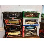 Eight boxed Die Cast cars