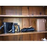 A pair of Barr and Stroud 7X CF42 binoculars and a pair of Zenith 10x50 binoculars