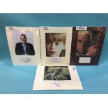 Assorted mounted photos and signed cards, to include McCauley Culkin, Mary Tyler Moore, The Adams