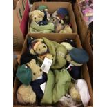 Two boxes of teddy bears