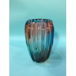 A coloured glass vase