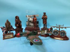 Three Danbury Mint Military figures; 'Dambusters', 'Battle of the Atlantic Bradford Exchange', '