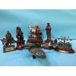 Three Danbury Mint Military figures; 'Dambusters', 'Battle of the Atlantic Bradford Exchange', '