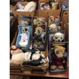 A collection of Meerkats soft toys