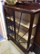 A mahogany Art Deco China cabinet