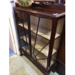 A mahogany Art Deco China cabinet