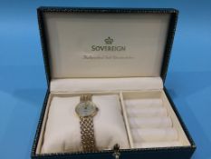 A boxed Ladies 9ct gold 'Sovereign' watch, 16g total