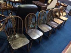 Four Windsor chairs and two others