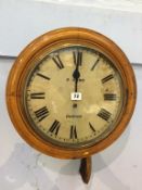 An oak cased wall clock, by S. Hume of Durham