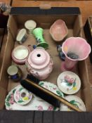 A collection of Maling china