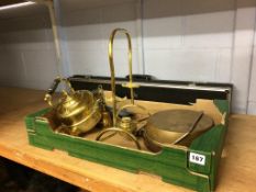 A brass spirit kettle