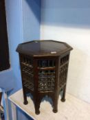 An octagonal Indian occasional table