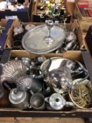 Two trays of silver plate