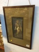 An Edwardian photo portrait of a nude