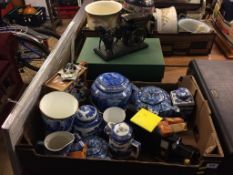 A quantity of Ringtons china and a boxed figure group