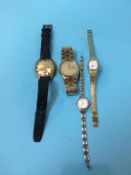 A collection of wristwatches, to include Omega and Seiko etc. (4)