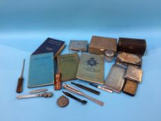 A box of assorted, to include cigarette cases etc.