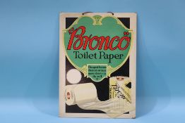 Advertising Sign; 'Bronco' toilet paper