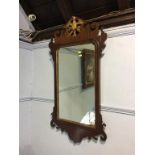 Mahogany mirror, 97cm x 52cm