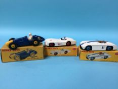 A Dinky 234 Ferrari, a 133 Cunningham and a 237 Mercedes Benz (3)