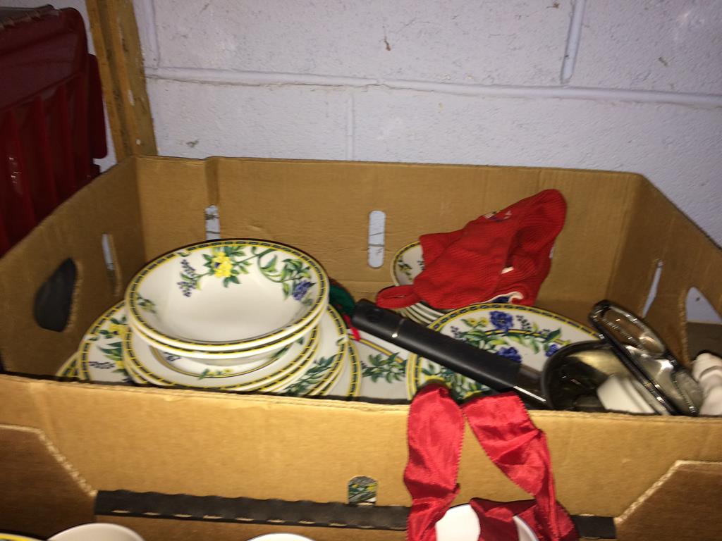 Three boxes of assorted china to include Royal Worcester and Royal Doulton - Image 2 of 2