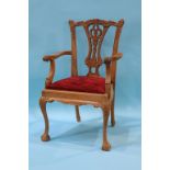 A mahogany childs chair