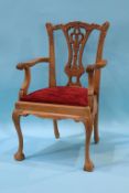 A mahogany childs chair