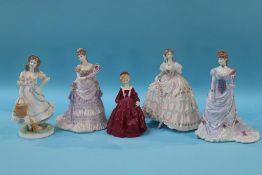 Five Royal Worcester ladies