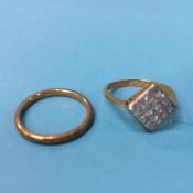 Two 18ct gold rings, 5g