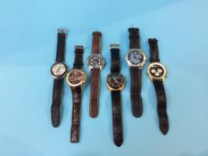 A collection of Gents wristwatches, to include Swatch and Rotary etc. (6)