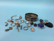 A collection of silver jewellery etc.