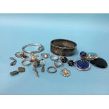 A collection of silver jewellery etc.