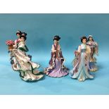 Five Denby Mint Oriental figures