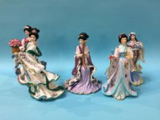 Five Denby Mint Oriental figures