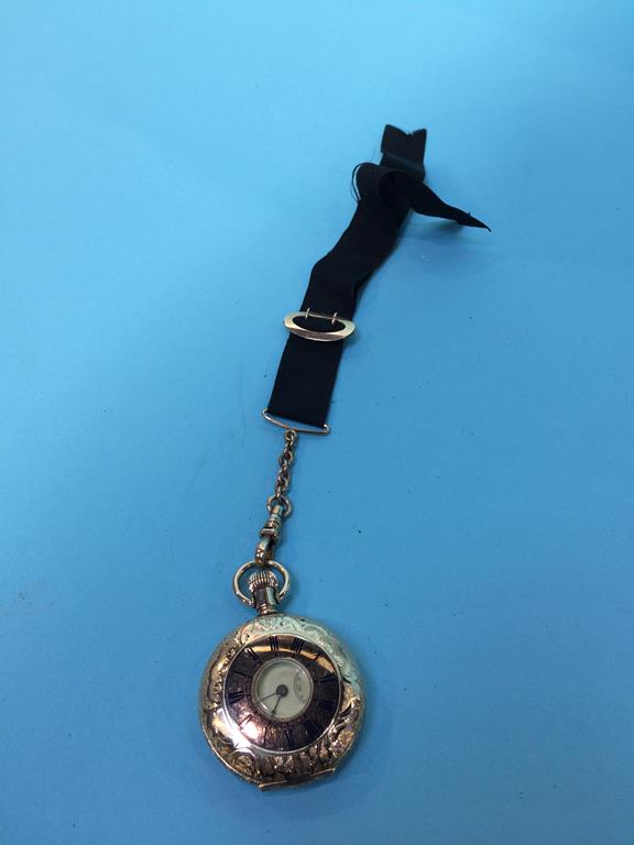 A Ladies Elgin half Hunter pocket watch