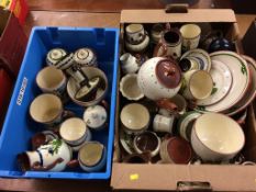 A quantity of Devon Ware, in two boxes