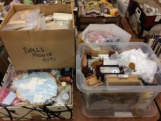 A large quantity of dolls house accessories