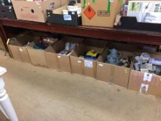 Six boxes of assorted china and glassware