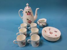 A Coalport 'Caughley Sprays' coffee set