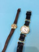 A Ladies’ ‘750’ stamped, Jean Renet watch and a ‘750’ Ladies Carronade watch