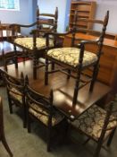 A Youngers 'Toledo' table w and eight (6+2) chairs