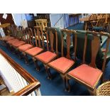 Two sets of four (8) mahogany dining chairs