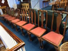 Two sets of four (8) mahogany dining chairs