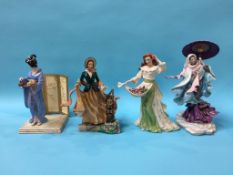 Four Franklin Mint Oriental figures