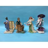 Four Franklin Mint Oriental figures