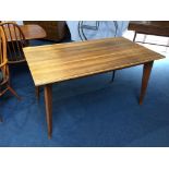 A walnut Morris of Glasgow 'Cumbrae' dining table, 139cm x 78cm