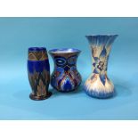 Three Chameleon ware vases