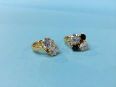 Two gold dress rings, stamped ‘916’, total weight 26g