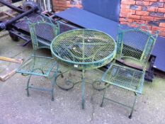 A garden patio set