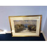 Watercolour, Landscape, signed, T. Holroyd, 73cm x 54cm